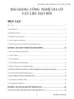 BÀI GIẢNG CÔNG  NGHỆ GIA cố vật LIỆU hạt rời