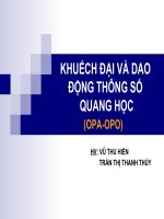 Quang phi tuyến - Khuếch đại và dao động thông số quang học