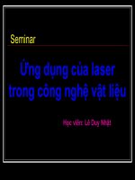 Vật lí Laser - Ứng dụng laser trong công nghệ vật liệu