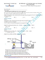 Đề thi hóa học có lời giải chi tiết của bộ