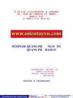 Quang phổ Raman - Tổng quan về quang phổ Raman