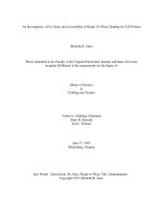 An Investigation of Fit, Style, And Accessibility of Ready-To-Wear Clothing for Tall Women, 1997
