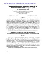 Đánh giá hiệu quả của thức ăn tự sản xuất có bổ sung hỗn hợp Enzyme trong nuôi cá hồi vân (Oncorhynchus mykiss)giai đoạn đầu thương phẩm