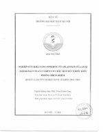 Nghiên cứu khả năng sinh độc tố aflatoxin của loài aspergillus flavus trên cơ chất hạt sen ở điều kiện phòng thí nghiệm