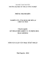 NGHIÊN cứu, ỨNG DỤNG hệ mờ LAI cho tay máy 