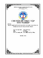 Hoàn thiện công tác kế toán nguyên vật liệu tại Công ty TNHH SX, TM & DV Đức Phát