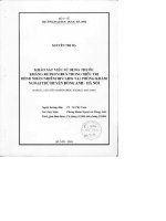Khảo sát việc sử dụng thuốc kháng retrovirus trong điều trị bệnh nhân nhiễm HIV AIDS tại phòng khám ngoại trú huyện đông anh   hà nội
