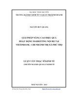 Giải pháp nâng cao hiệu quả hoạt động marketing nội bộ tại vietinbank   chi nhánh thị xã phú thọ