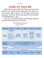 Giáo án dạy hè lớp mầm