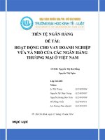 hoạt  động cho vay doanh nghiệp vừa và nhỏ của các ngân hàng thương mại việt nam