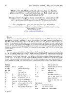 Proceedings VCM 2012 14 thiết kế bộ điều khiển mờ thích nghi trực tiếp cho hệ điều