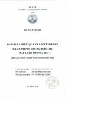 Đánh giá hiệu quả của metformin (glucofine) trong điều trị đái tháo đường typ 2