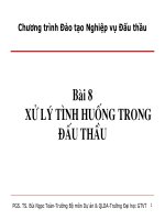 Bài 8   xử lý TÌNH HUỐNG TRONG đấu THẦU