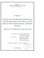 Đánh giá tác dụng không mong muốn ngoại tháp trên bệnh nhân sử dụng thuốc an thần kinh tại viện sức khỏe tâm thần bệnh viện bạch mai