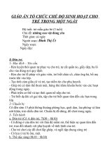 chế độ sinh hoạt 1 ngày của trẻ