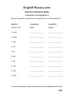 Comparatives and superlatives 2 