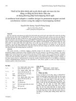 Proceedings VCM 2012 46 thiết kế bộ điều khiển phi tuyến thích nghi mô men tải cho