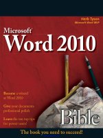 Microsoft word 2010 bible 