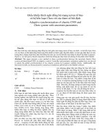 Proceedings VCM 2012 41 điều khiển thích nghi đồng bộ mạng nơron tế bào