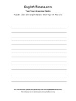 trace the letters of the english alphabet blank page with wide lines 