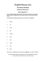 Using your dictionary   easy adjectives 1 