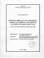 Đánh giá hiệu quả của reminyl trong cải thiện sa sút trí tuệ tại viện lão khoa quốc gia