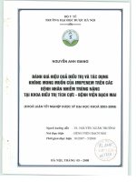 Đánh giá hiệu quả điều trị và tác dụng không mong muốn của imipenem trên các bệnh nhân nhiễm trùng nặng tại khoa điều trị tích cực bệnh viện bạch mai