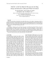 Proceedings VCM 2012 13 thiết kế  và chế tạo bánh xe mecanum cho xe nâng