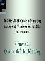 Quản trị và bảo trì phần cứng là một trách nhiệm quan trọng của administrator