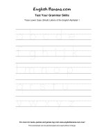trace lower case small letters of the english alphabet 1 
