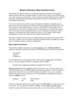 Sentence structure   basic sentence forms