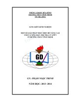 Sáng kiến kinh nghiệm đề tài một số giải pháp để thực hiện nâng cao chất lượng dạy học địa lý lớp 9