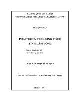 Phát triển Trekking tour tỉnh Lâm Đồng  Luận văn ThS. Du lịch
