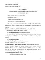 Bài thu hoạch công tác bồi dưỡng thường xuyên giáo viên năm 2015