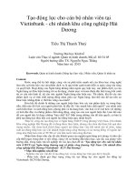 Tạo động lực cho cán bộ nhân viên tại vietinbank   chi nhánh khu công nghiệp hải dương