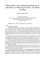 Đánh giá nhân viên tại ngân hàng thương mại cổ phần đầu tư và phát triển việt nam   chi nhánh đà nẵng