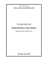 TÀI LIỆU đào tạo DINH DƯỠNG CỘNG ĐỒNG