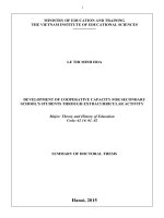 Developing lower secondary school students cooperation ability through extra outdoor activities