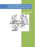 TÀI LIỆU HƯỚNG dẫn điều TRA GIÁM sát DINH DƯỠNG TRẺ EM năm 2014