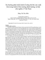 Xu hướng phát triển kinh tế nông hộ lên sản xuất lớn trong kinh tế thị trường định hướng xã hội chủ nghĩa ở việt nam