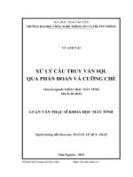 Xử lý câu truy vấn SQL qua phán đoán và cưỡng chế