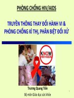 TRUYỀN THÔNG THAY đổi HÀNH VI  PHÒNG CHỐNG kì THỊ, PHÂN BIỆT đối xử