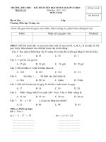 ĐỀ THI TUYỂN học SINH vào lớp 3 CHỌN năm học 2014   2015 môn TOÁN 