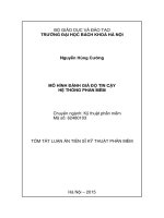 Mô hình đánh giá độ tin cậy hệ thống phần mềm