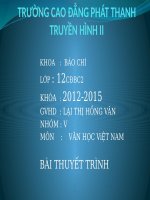 bài thuyết trình Đại thi Hào  Nguyễn Du  (17651820)