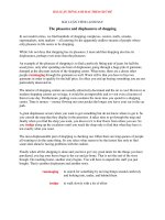 BÀI LUẬN TIẾNG ANH HAY the pleasures and displeasures of shopping 