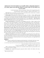 KHẢO sát tỷ lệ tật KHÚC xạ và KIẾN THỨC, THÁI độ, HÀNH VI của học SINH, CHA mẹ học SINH và GIÁO VIÊN về tật KHÚC xạ tại TP HCM