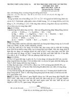 Đề thi học sinh giỏi môn hóa học lớp 10 năm học 2014   2015 trường THPT long châu sa, phú thọ