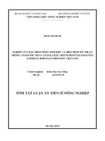 Nghiên cứu đặc điểm nông sinh học và biện pháp kỹ thuật trồng, chăm sóc hoa lan đai châu (rhynchostylis gigantea (lindley) ridley) ở miền bắc việt nam