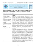 Các nhân tố nội tại ảnh hưởng đến năng lực cạnh tranh của các doanh nghiệp kinh tế tư nhân tại thành phố cần thơ